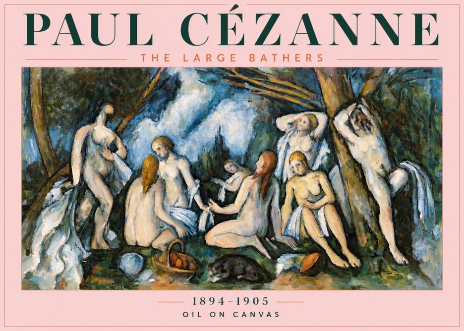 Paul Cézanne The Large Bathers VI No4 - Affiche
