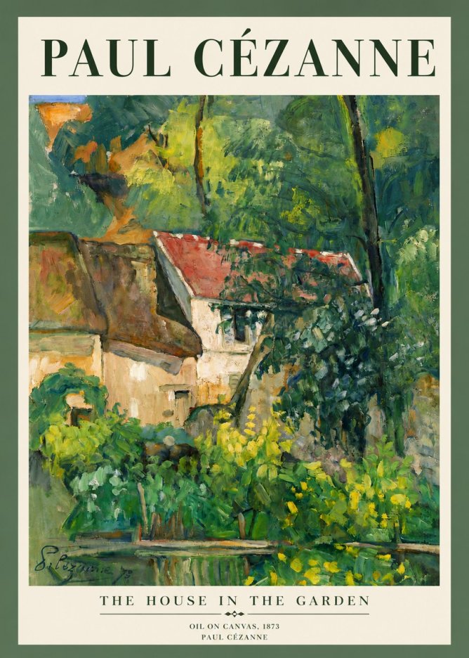 Paul Cézanne The House in the Garden No3 - Affiche