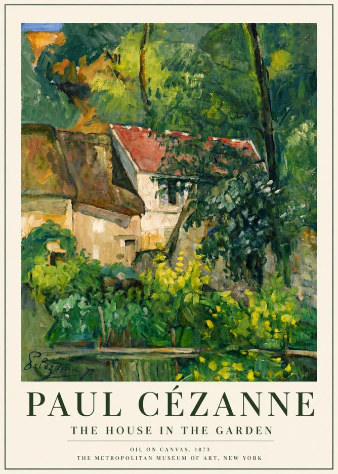 Paul Cézanne The House in the Garden No5 - Affiche