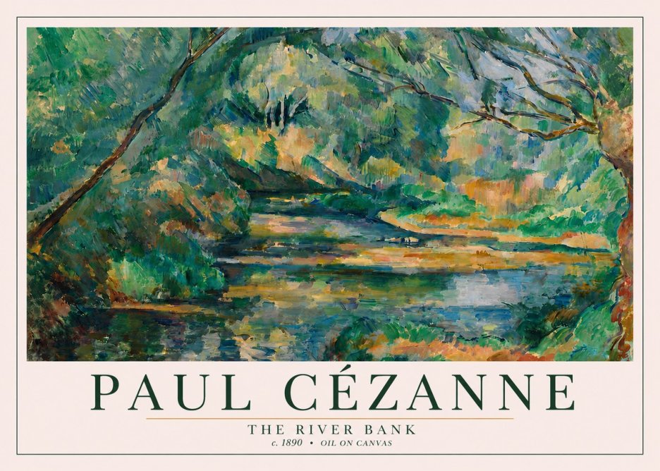 Paul Cézanne The River Bank No3 - Affiche