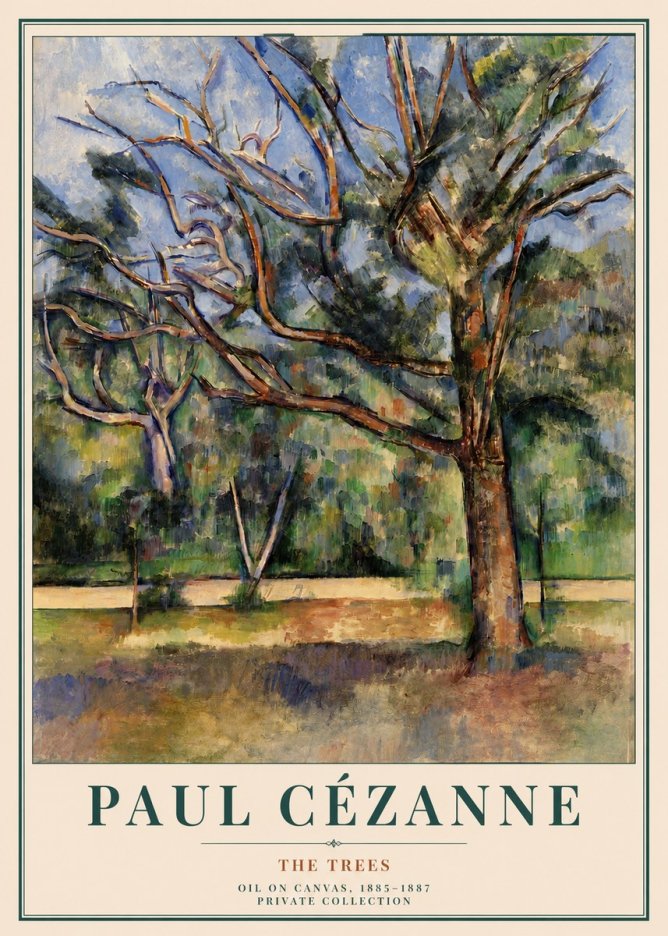 Paul Cézanne The Trees No3 - Affiche