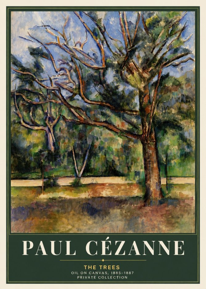 Paul Cézanne The Trees No5 - Affiche