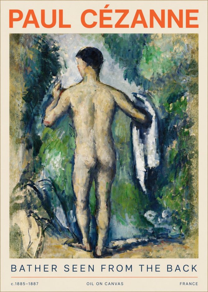 Paul Cézanne Bather Seen from the Back No4 - Affiche