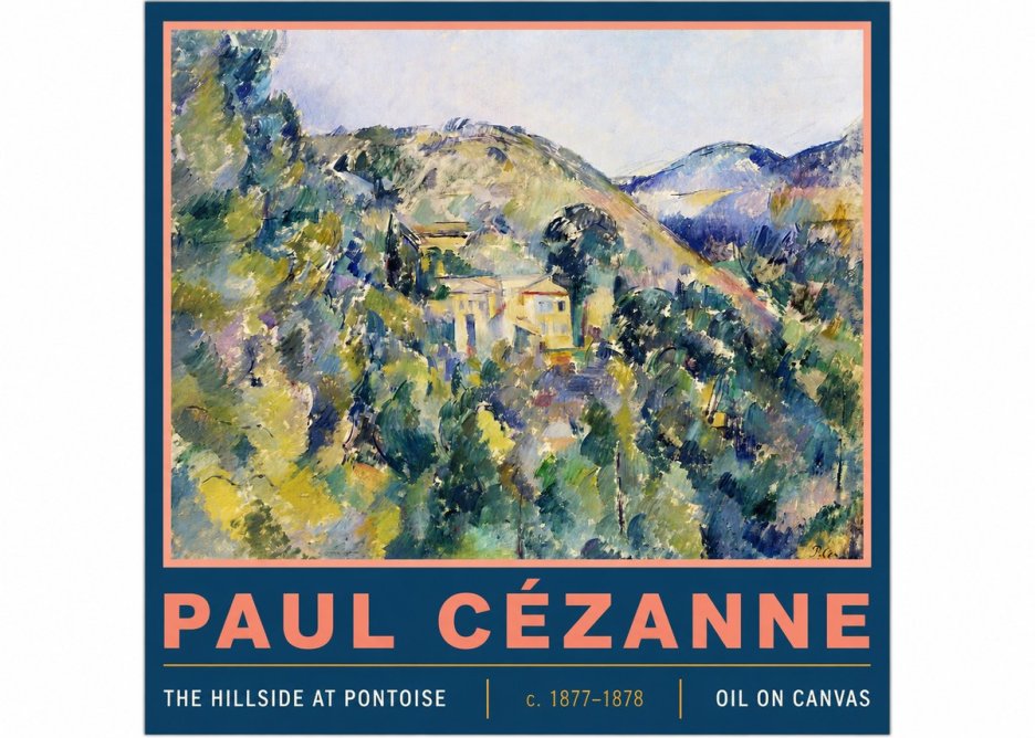 Paul Cézanne The Hillside at Pontoise No3 - Affiche