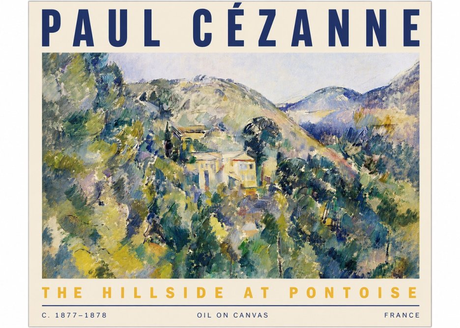 Paul Cézanne The Hillside at Pontoise No5 - Affiche
