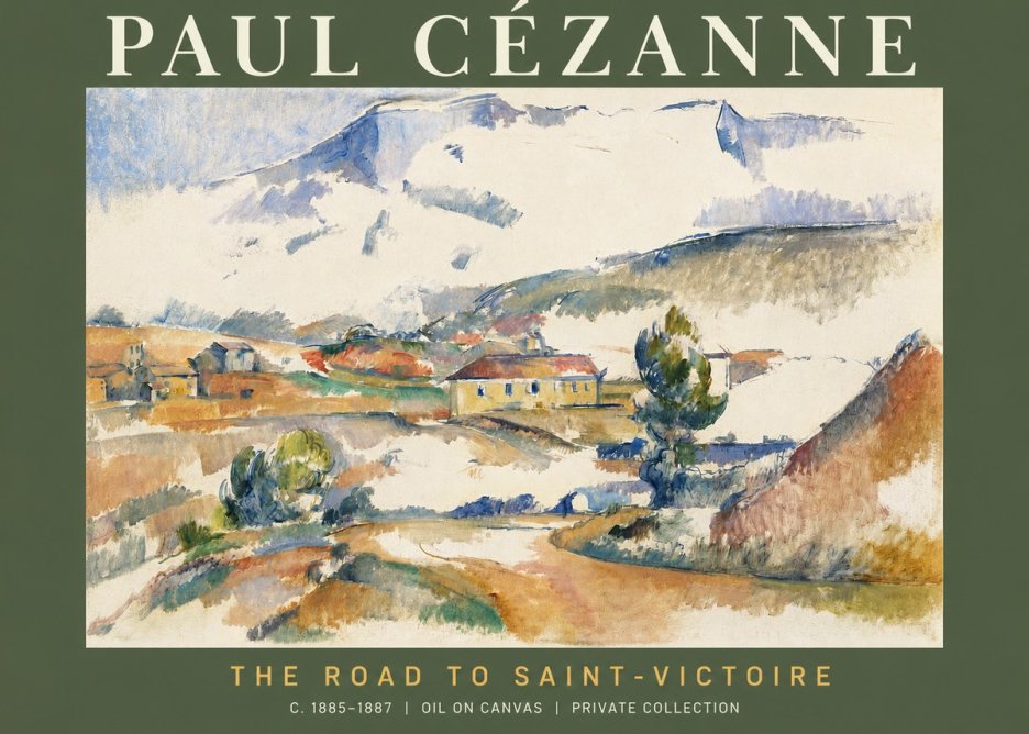 Paul Cézanne The Road to Saint-victoire No2 - Affiche
