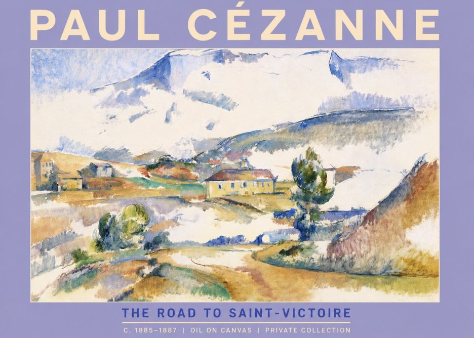 Paul Cézanne The Road to Saint-victoire No4 - Affiche