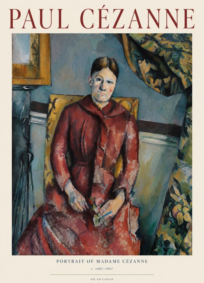 Paul Cézanne Portrait of Madame Cézanne II No1 - Affiche