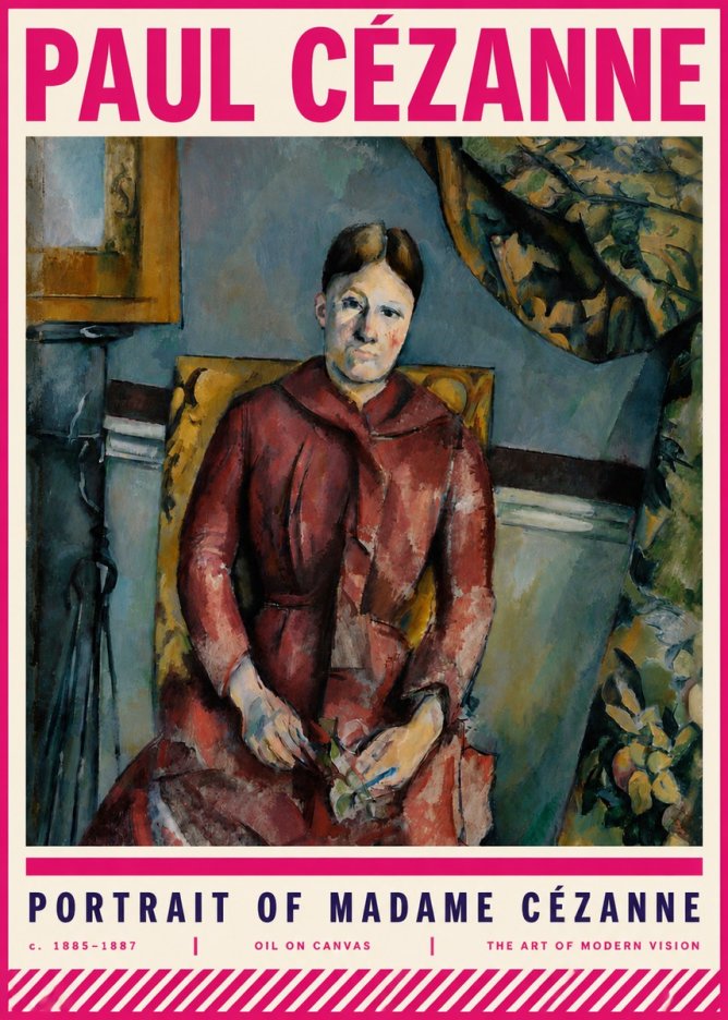 Paul Cézanne Portrait of Madame Cézanne II No4 - Affiche