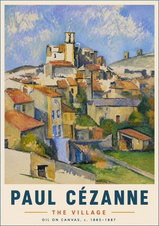Paul Cézanne The Village III No6 - Affiche