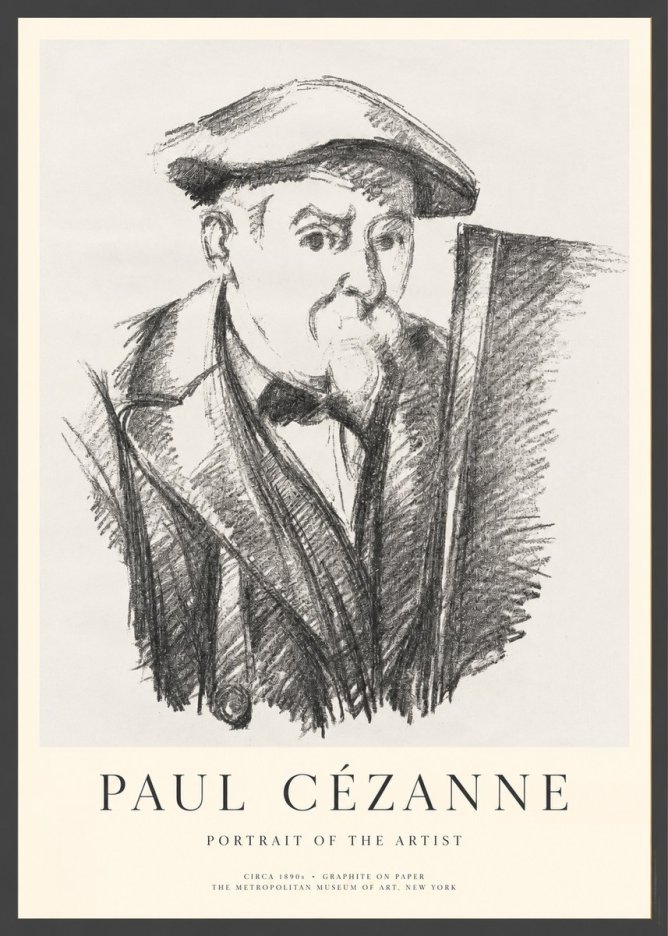 Paul Cézanne Portrait of the Artist III No1 - Affiche