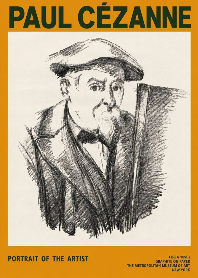 Paul Cézanne Portrait of the Artist III No2 - Affiche
