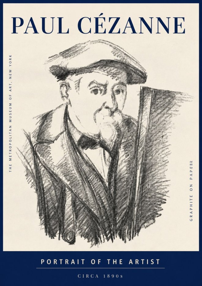 Paul Cézanne Portrait of the Artist III No3 - Affiche