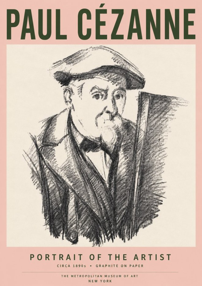 Paul Cézanne Portrait of the Artist III No5 - Affiche