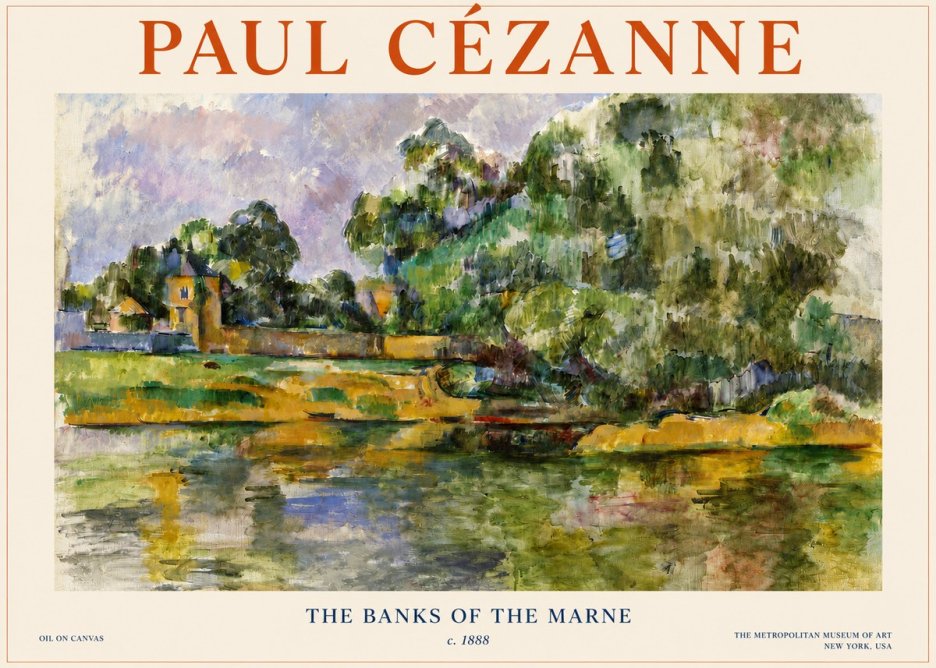 Paul Cézanne The Banks of the Marne No3 - Affiche