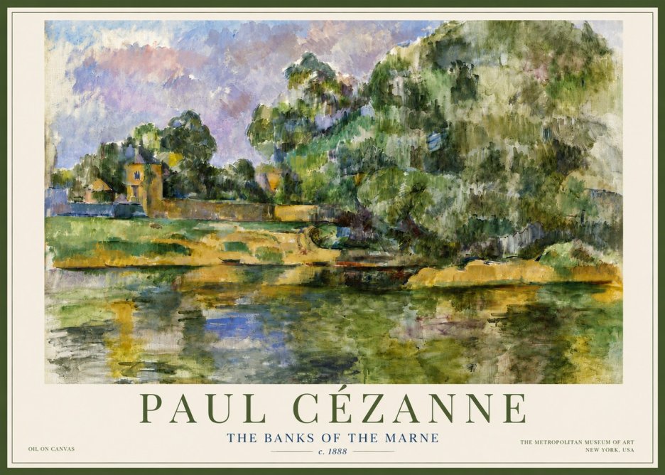 Paul Cézanne The Banks of the Marne No4 - Affiche