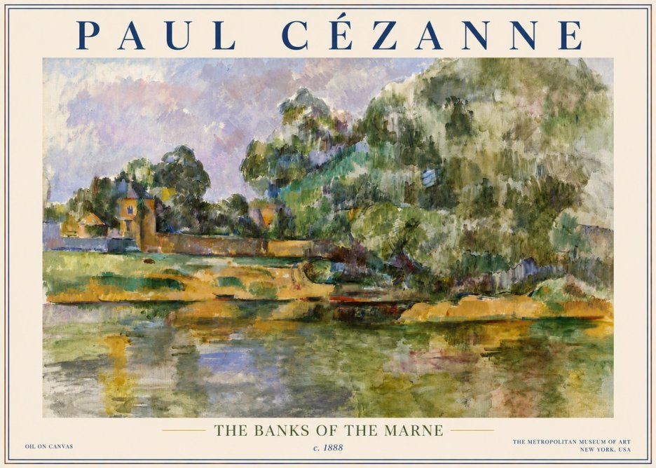 Paul Cézanne The Banks of the Marne No5 - Affiche