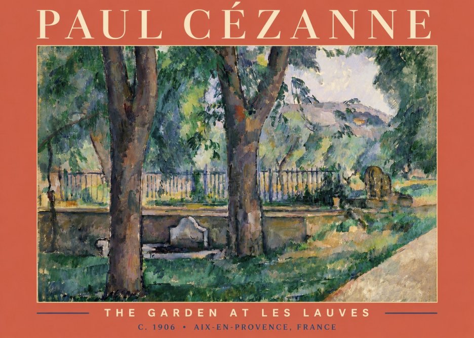 Paul Cézanne The Garden at Les Lauves No4 - Affiche