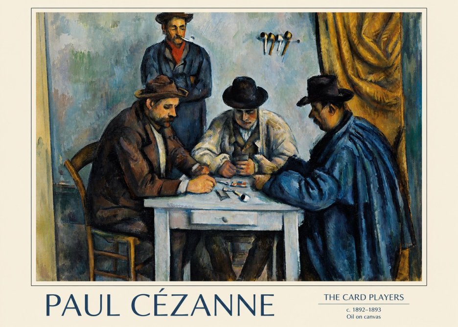 Paul Cézanne The Card Players II No1 - Affiche