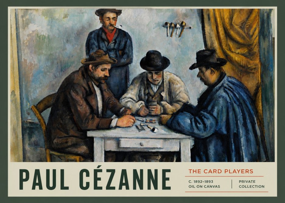 Paul Cézanne The Card Players II No4 - Affiche