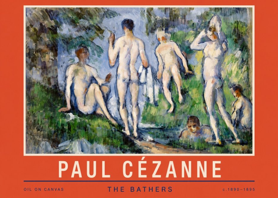Paul Cézanne The Bathers No2 - Affiche
