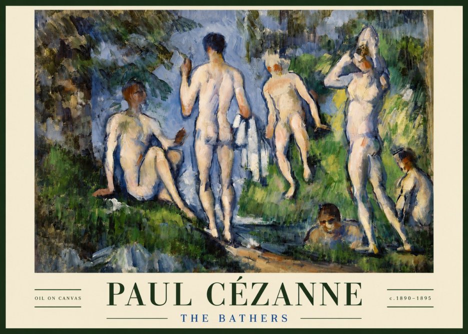 Paul Cézanne The Bathers No3 - Affiche