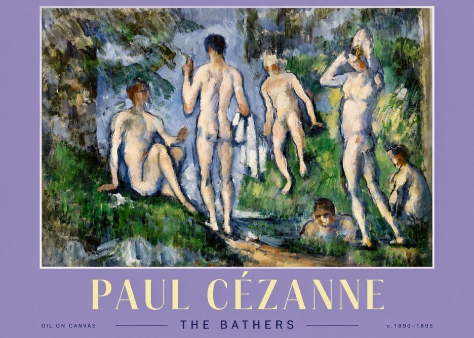 Paul Cézanne The Bathers No4 - Affiche