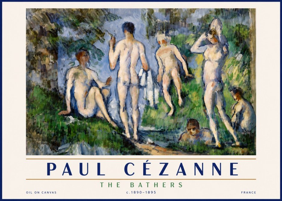 Paul Cézanne The Bathers No5 - Affiche