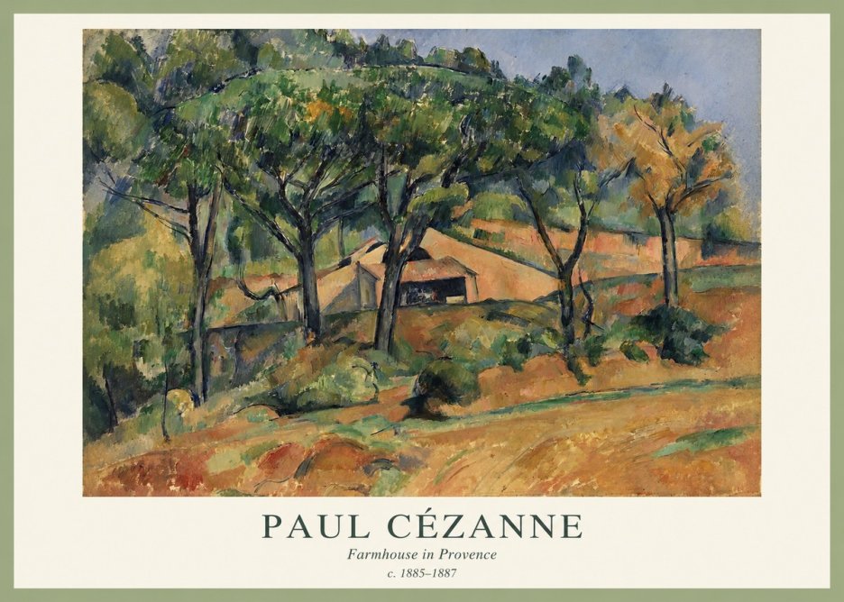 Paul Cézanne Farmhouse in Provence No1 - Affiche