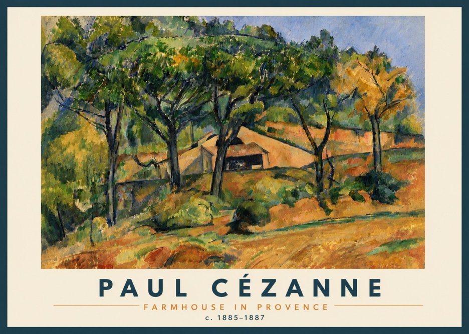 Paul Cézanne Farmhouse in Provence No5 - Affiche