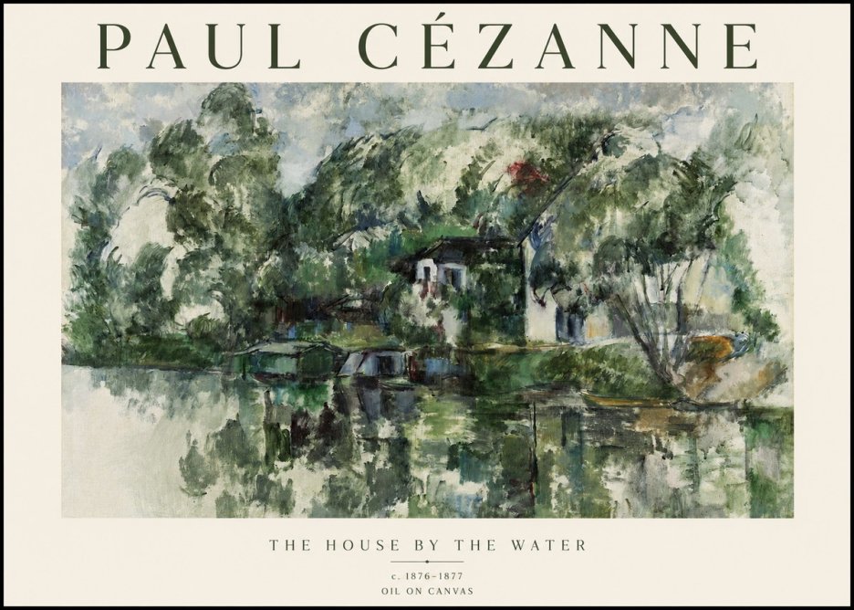 Paul Cézanne The House by the Water No1 - Affiche