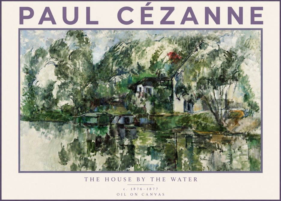 Paul Cézanne The House by the Water No3 - Affiche