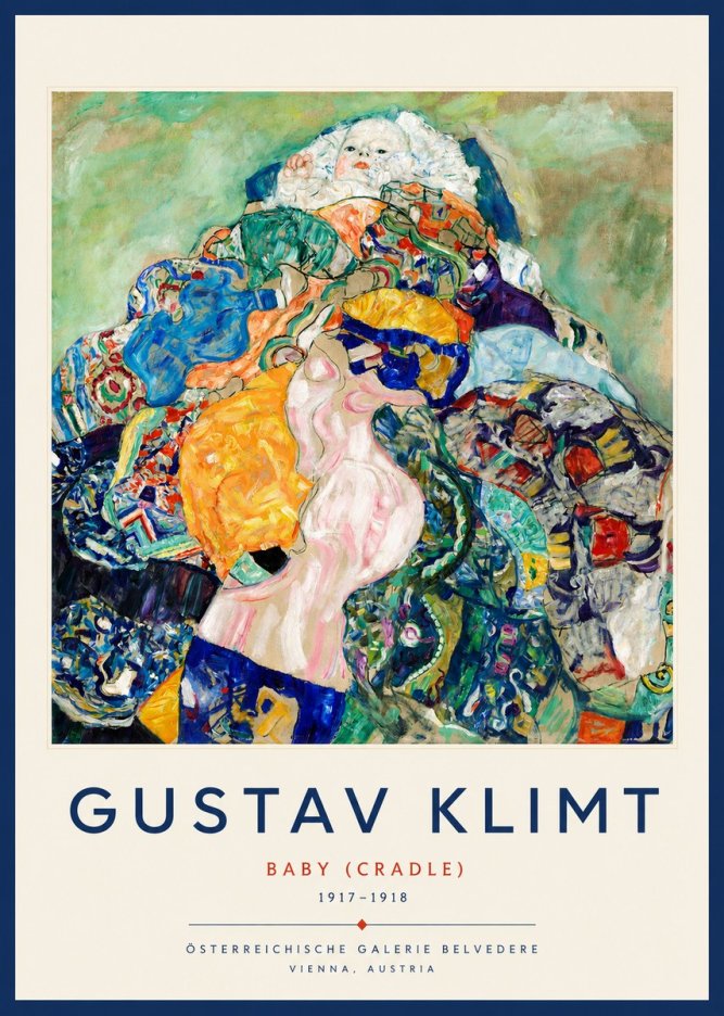 Klimt Baby (Cradle) No2 - Affiche