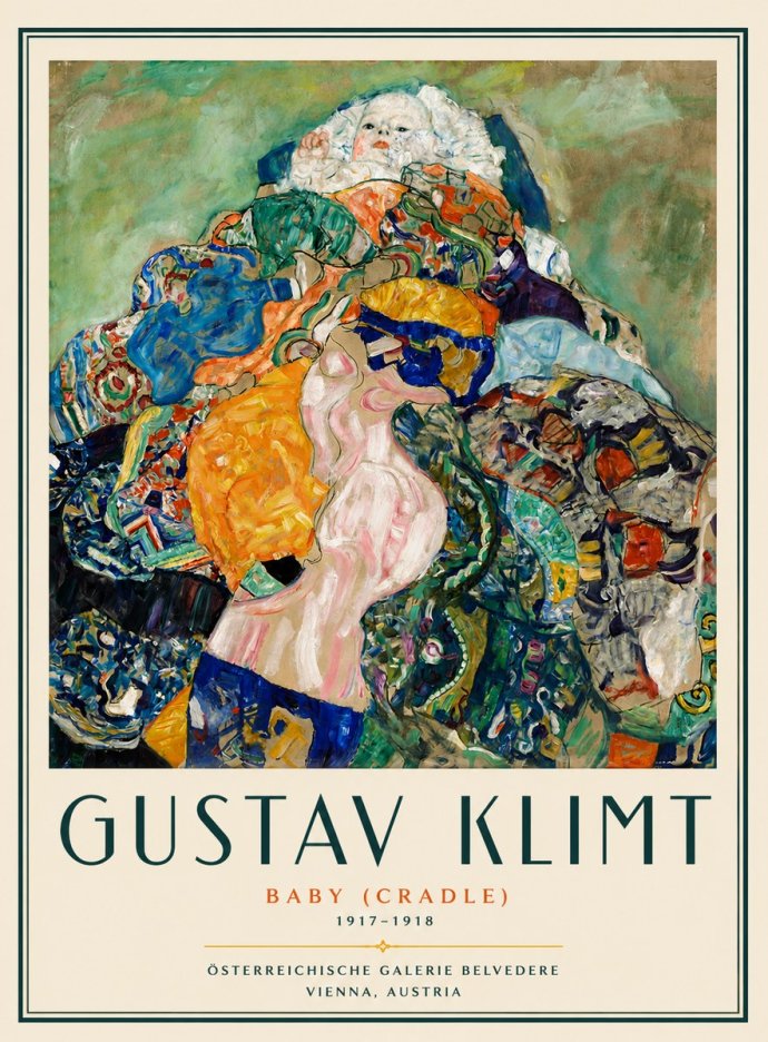 Klimt Baby (Cradle) No6 - Affiche