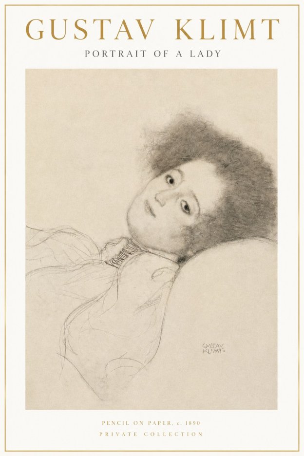 Klimt Portrait of a Lady No3 - Affiche