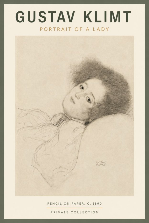 Klimt Portrait of a Lady No4 - Affiche