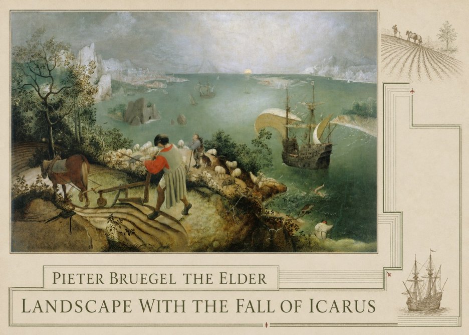 Pieter Bruegel Landscape with the Fall of Icarus I No3 - Affiche