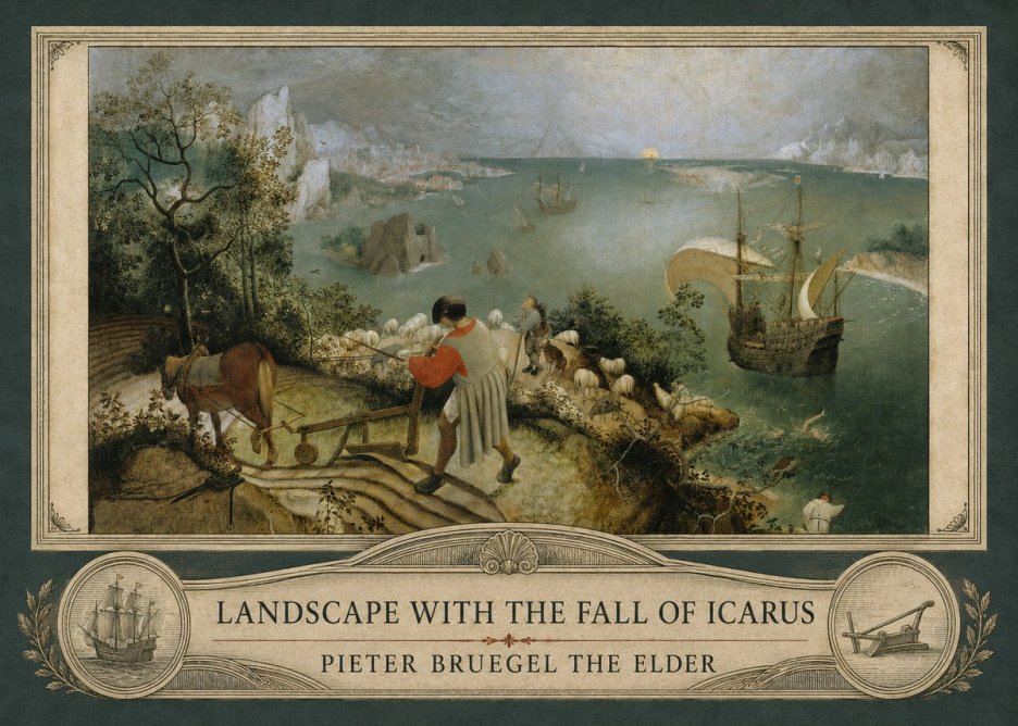 Pieter Bruegel Landscape with the Fall of Icarus I No4 - Affiche