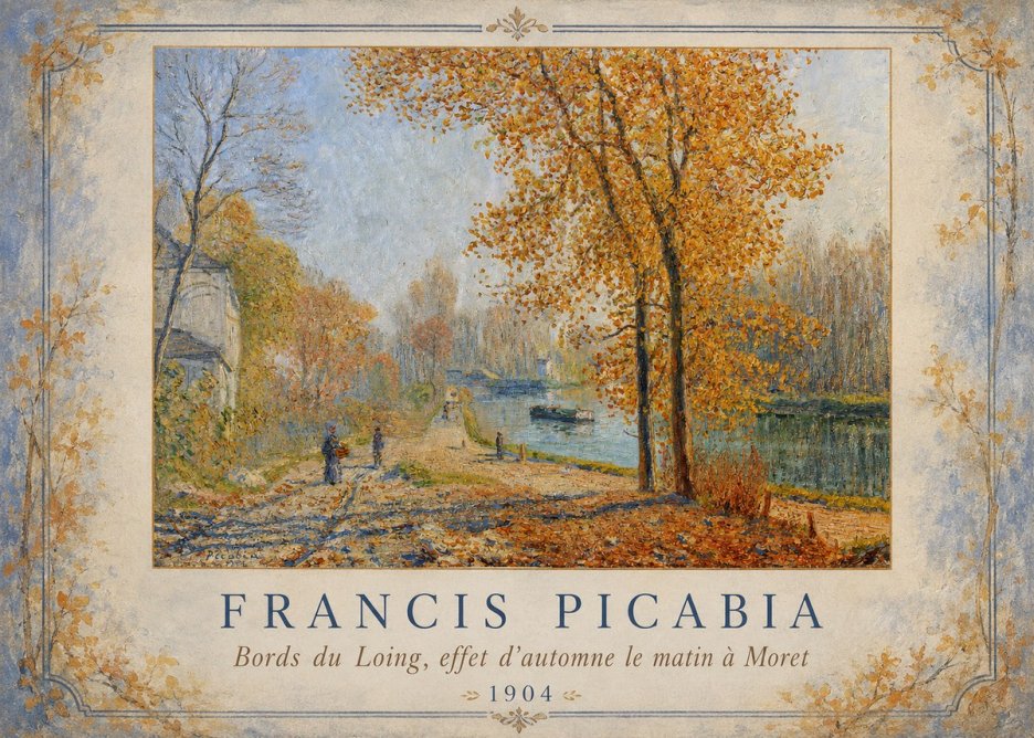 Francis Picabia Bords Du Loing, Effet D'automne Le Matin À Moret No1 - Affiche