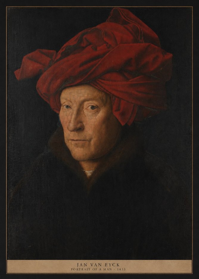 Jan van Eyck Portrait of a Man II No5 - Affiche