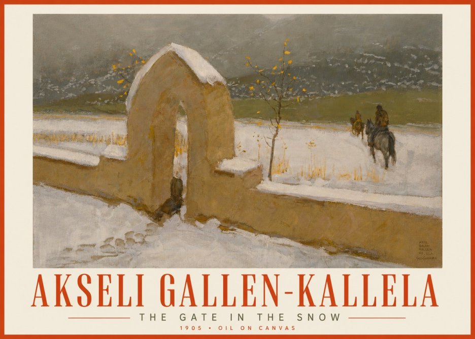 Akseli Gallen-Kallela The Gate in the Snow No4 - Affiche