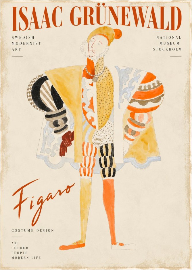 Isaac Grünewald Figaro I No6 - Affiche