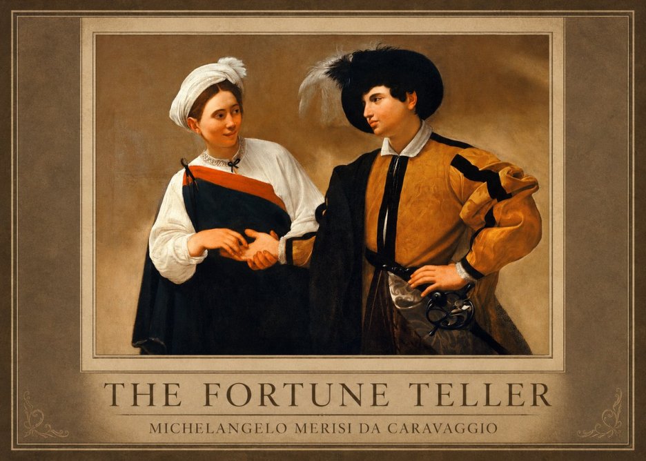 Michelangelo Merisi da Caravaggio The Fortune Teller I No1 - Affiche