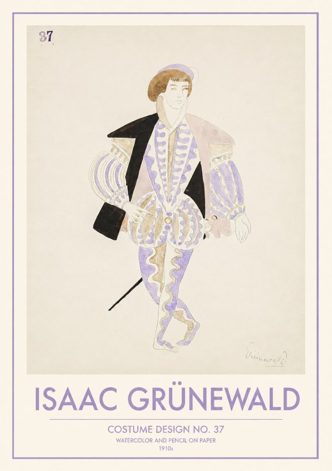 Isaac Grünewald Costume Design No. 37 No1 - Affiche