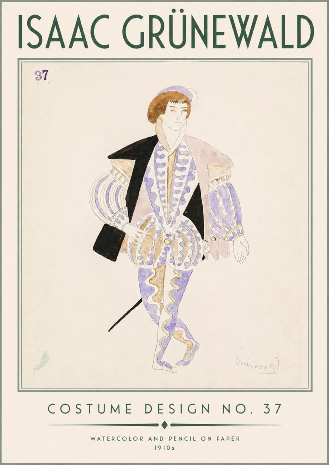Isaac Grünewald Costume Design No. 37 No3 - Affiche