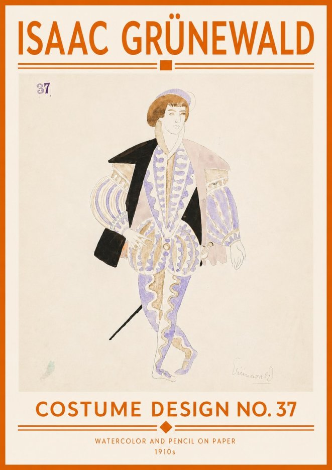 Isaac Grünewald Costume Design No. 37 No5 - Affiche