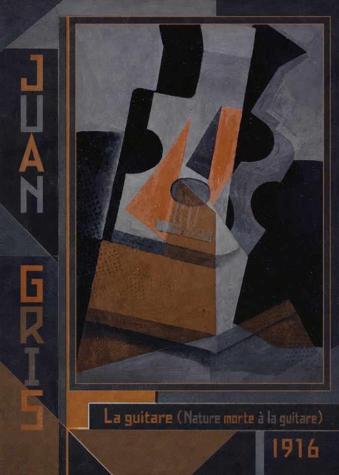 Juan Gris La Guitare (Nature Morte À La Guitare) No2 - Affiche