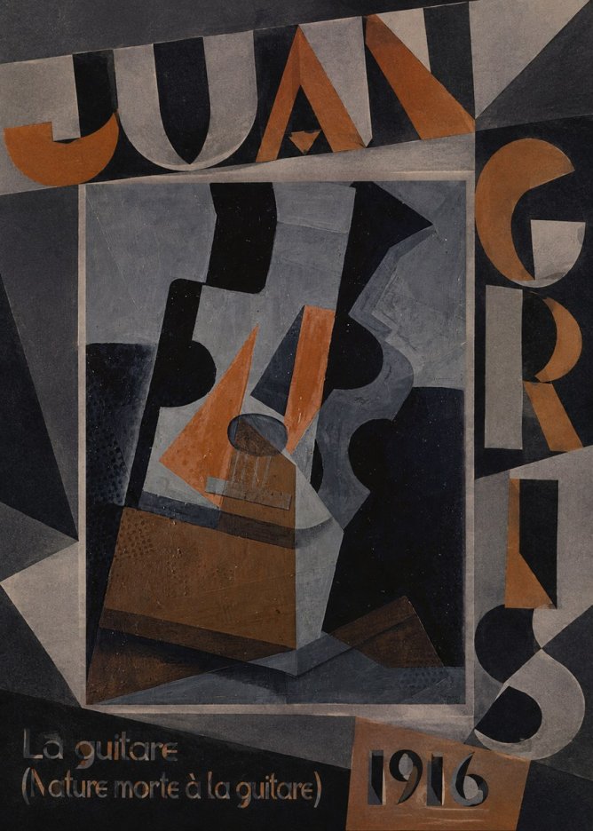 Juan Gris La Guitare (Nature Morte À La Guitare) No4 - Affiche