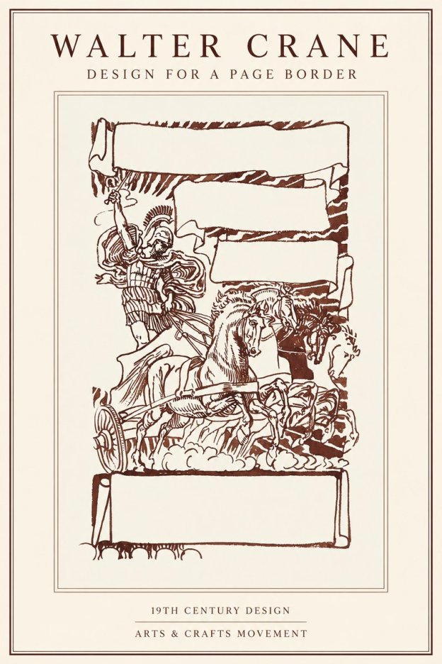Walter Crane Design for a Page Border No1 - Affiche