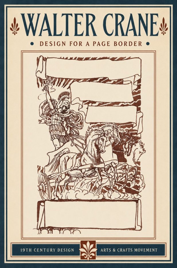 Walter Crane Design for a Page Border No4 - Affiche